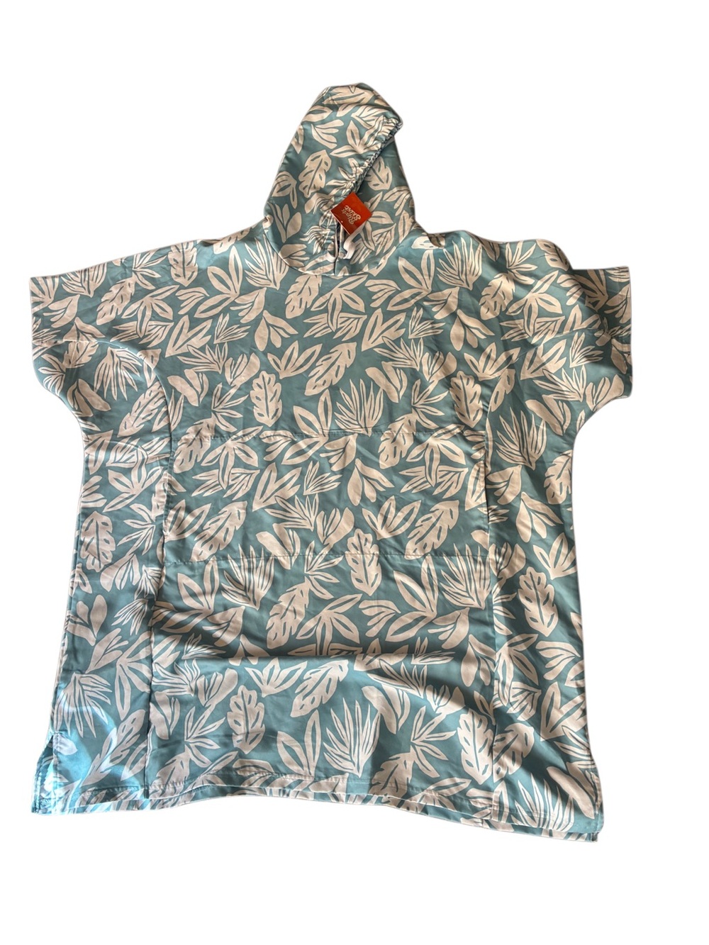Ripskirt Hawaii Teal Hooded Leaf-Print Swim Coverup